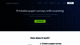 What Papersurvey.io website looked like in 2019 (4 years ago)