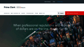What Primeclerk.com website looked like in 2019 (4 years ago)