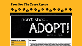 What Pawsforthecauserescue.org website looked like in 2019 (4 years ago)