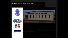 What Precisiontoolanddie.com website looked like in 2019 (4 years ago)