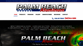 What Palmbeachaluminum.com website looked like in 2019 (4 years ago)