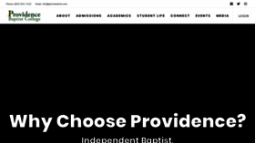 What Providencebaptistcollege.com website looked like in 2019 (4 years ago)