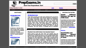 What Prepexams.in website looked like in 2019 (4 years ago)