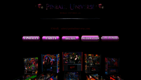 What Pinballuniverse.com website looked like in 2019 (4 years ago)