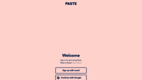 What Pasteapp.com website looked like in 2019 (4 years ago)