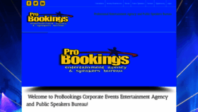 What Probookings.com website looked like in 2019 (4 years ago)
