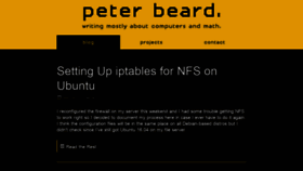 What Peterbeard.co website looked like in 2019 (4 years ago)