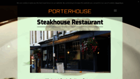 What Porterhouserestaurant.co.uk website looked like in 2019 (4 years ago)