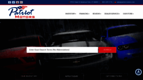 What Patriot-motors.com website looked like in 2019 (4 years ago)