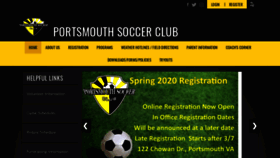 What Portsmouthsoccerclub.org website looked like in 2019 (4 years ago)