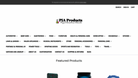 What Piaproducts.com website looked like in 2019 (4 years ago)