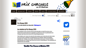 What Prix-chronos.org website looked like in 2019 (4 years ago)