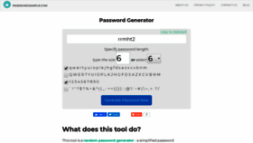 What Passwordsample.com website looked like in 2019 (4 years ago)