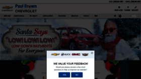 What Paulbrownchevy.com website looked like in 2019 (4 years ago)
