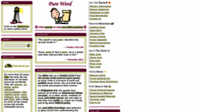 What Pureword.com website looked like in 2019 (4 years ago)