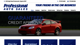 What Professionalautosales.com website looked like in 2019 (4 years ago)