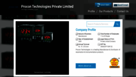 What Procontechnologies.in website looked like in 2019 (4 years ago)