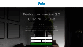 What Peeka.com website looked like in 2019 (4 years ago)