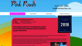 What Pinkpowercleaning.com website looked like in 2019 (4 years ago)