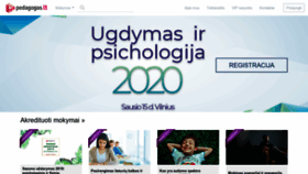 What Pedagogas.lt website looked like in 2019 (4 years ago)