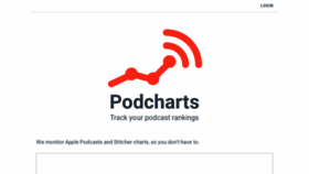 What Podcharts.co website looked like in 2019 (4 years ago)