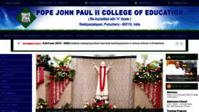 What Popejohnpaulcollege.org website looked like in 2019 (4 years ago)