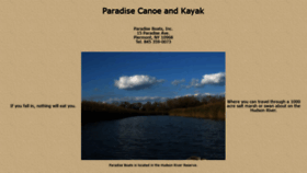 What Paradisecanoeandkayak.com website looked like in 2019 (6 years ago)