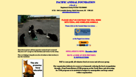 What Pacificanimal.org website looked like in 2019 (4 years ago)