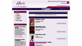 What Pariseventicket.com website looked like in 2019 (4 years ago)