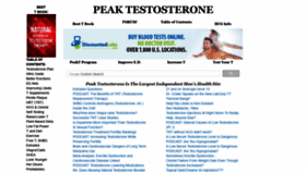 What Peaktestosterone.com website looked like in 2019 (4 years ago)