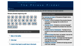 What Phrases.org.uk website looked like in 2019 (4 years ago)