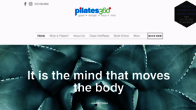 What Pilates360.com website looked like in 2020 (4 years ago)