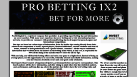 What Pro-betting1x2.com website looked like in 2020 (4 years ago)