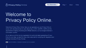 What Privacypolicyonline.com website looked like in 2020 (4 years ago)