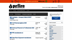 What Prfire.co.uk website looked like in 2020 (4 years ago)