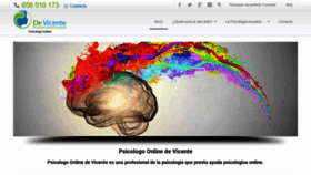What Psicologoonlinedevicente.com website looked like in 2020 (4 years ago)