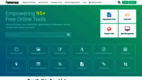 What Prepostseo.com website looked like in 2020 (5 years ago)