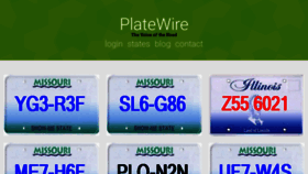 What Platewire.com website looked like in 2020 (4 years ago)