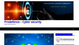 What Prodefence.org website looked like in 2020 (4 years ago)