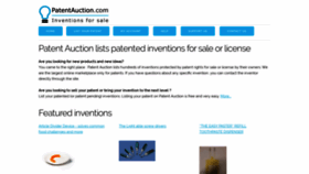 What Patentauction.com website looked like in 2020 (4 years ago)
