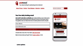 What Podnews.net website looked like in 2020 (4 years ago)