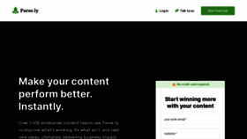 What Parsely.com website looked like in 2020 (4 years ago)