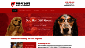 What Puppylovemobilepetgrooming.com website looked like in 2020 (4 years ago)