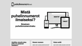 What Puhelinnumero.net website looked like in 2020 (4 years ago)