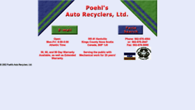 What Poehlsautorecyclers.com website looked like in 2020 (4 years ago)