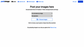 What Postimage.org website looked like in 2020 (4 years ago)
