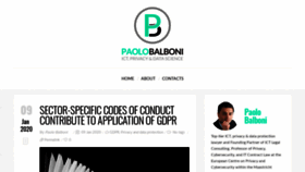 What Paolobalboni.eu website looked like in 2020 (4 years ago)
