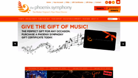 What Phoenixsymphony.org website looked like in 2020 (4 years ago)