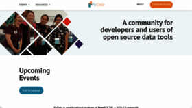 What Pydata.org website looked like in 2020 (4 years ago)