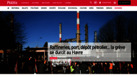 What Politis.fr website looked like in 2020 (4 years ago)